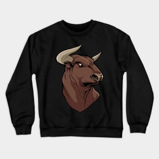 Bull Portrait Crewneck Sweatshirt